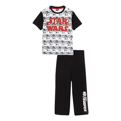 Star Wars Boys' white Star Wars print pyjama top
